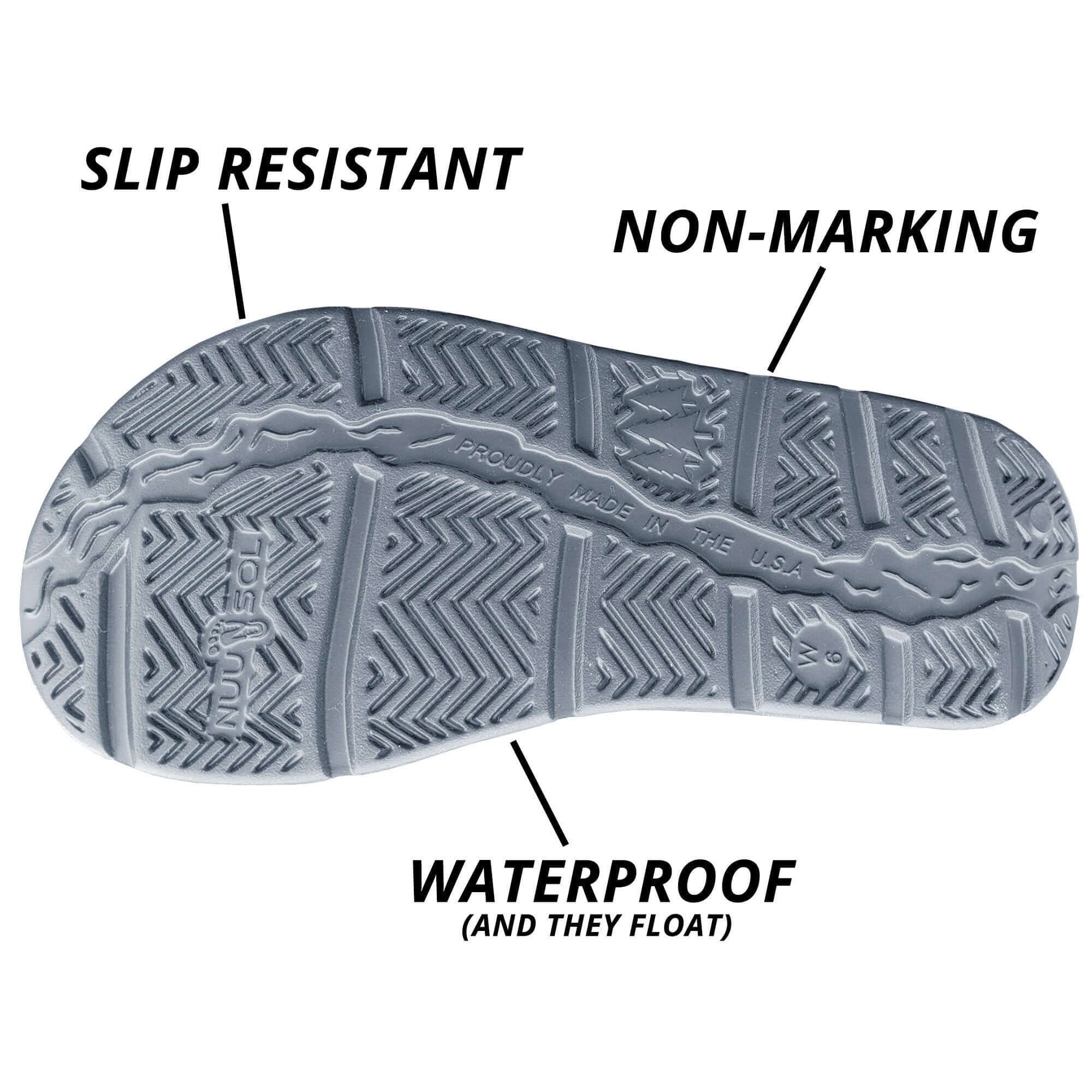 NuuSol Women's McCall Recovery Clog, NuuSol Men's McCall Recovery Clog, NuuSol Kid's McCall Recovery Clog. Unisex design. The most comfortable clog in the world, proudly Made In USA.