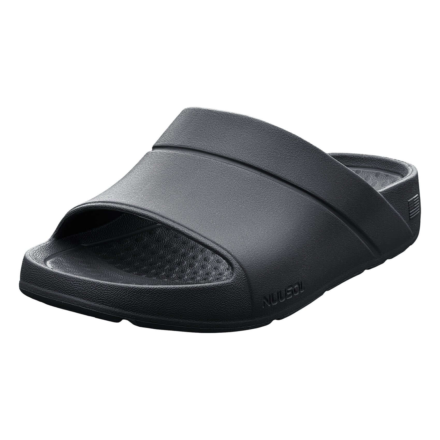 NuuSol Men's Sawtooth Recovery Slide - NuuSol Men's Sawtooth Recovery Slide - recover stronger with soft cushioning, arch support, and a contoured footbed. All-day relief, proudly Made in USA.
