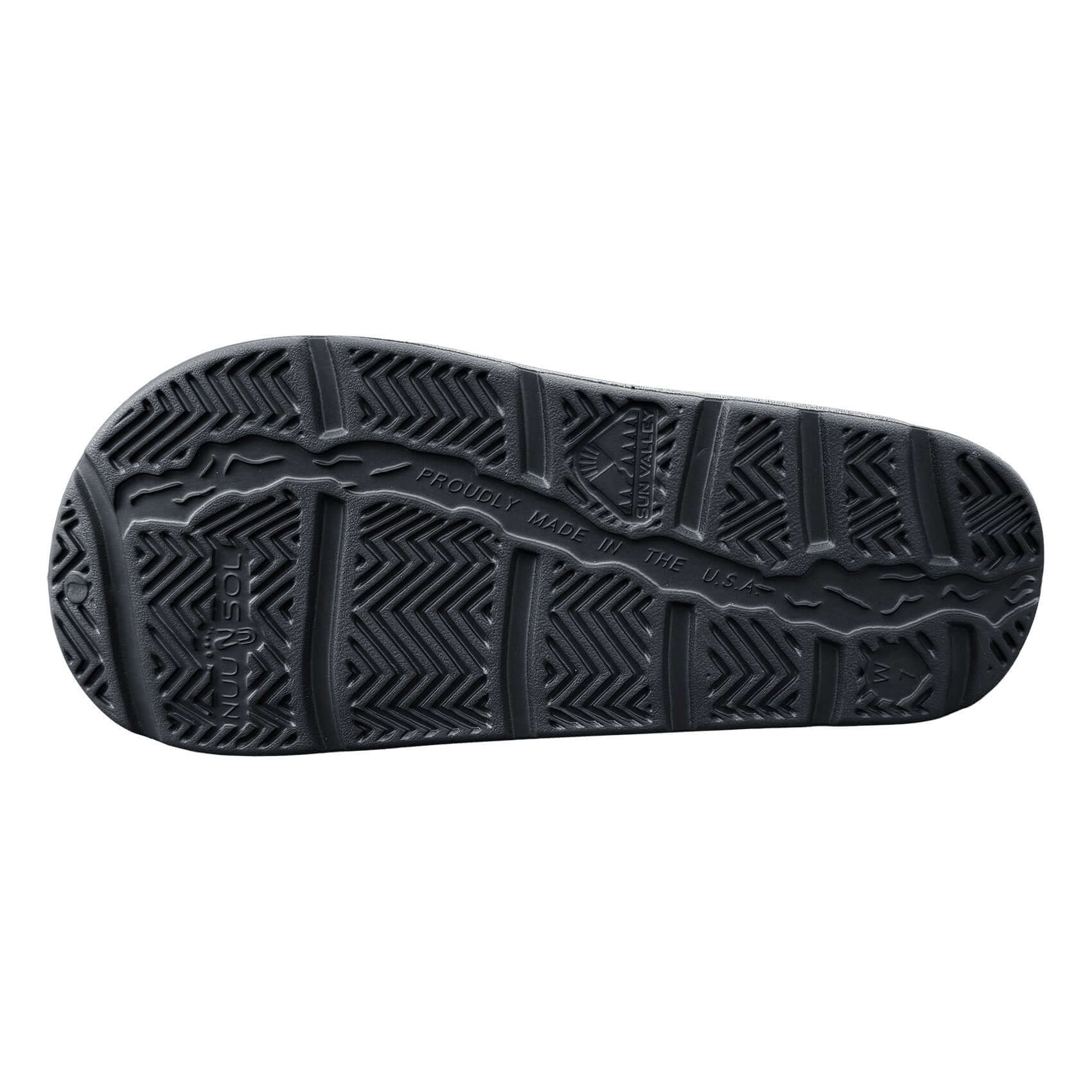 NuuSol Women's Sun Valley Recovery Slide outsole showing durable traction and grip for comfortable recovery wear.